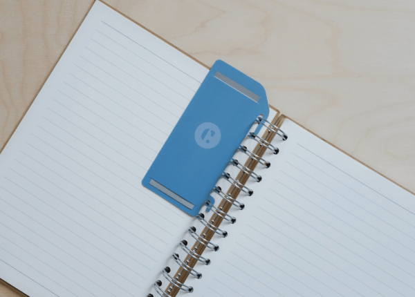 Clipmatic-Reminder-blue with notebook