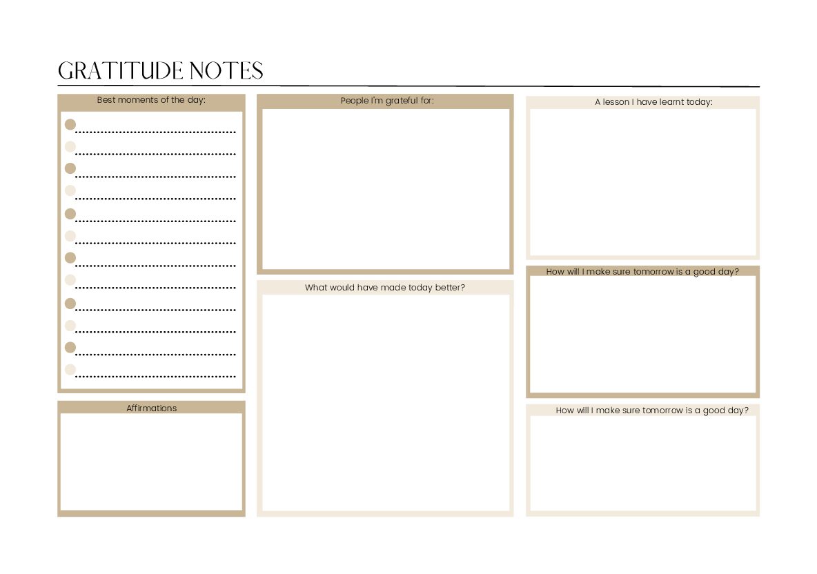 Gratitude Notes