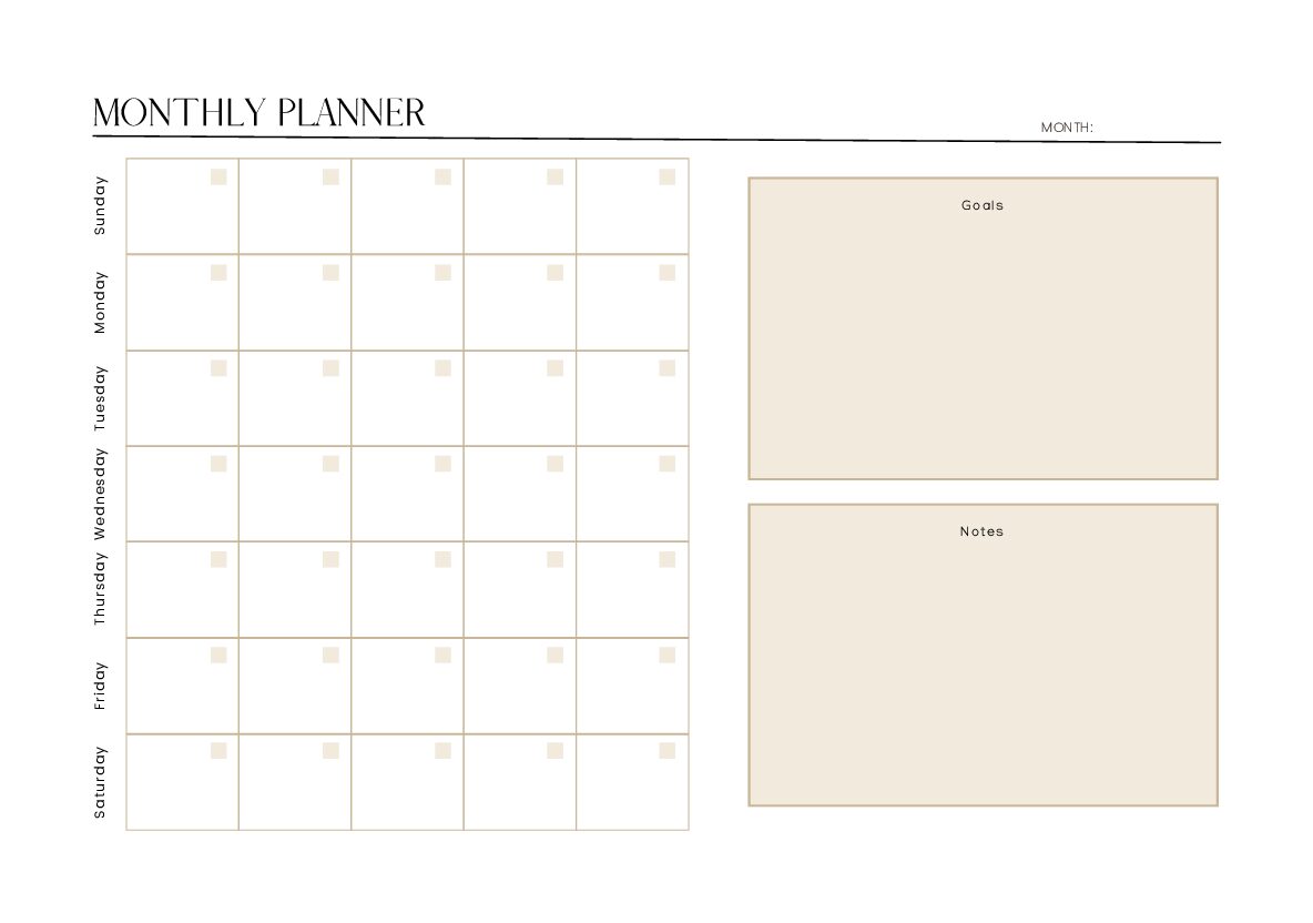 Monthly Planner - Clipmatic