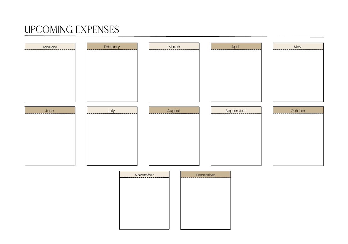 Upcoming Expenses Tracker