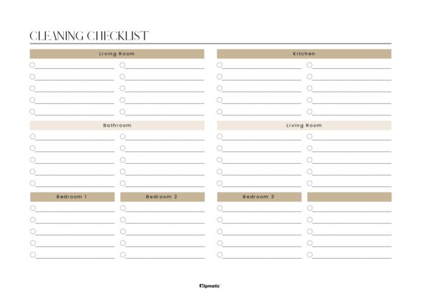 Cleaning Checklist