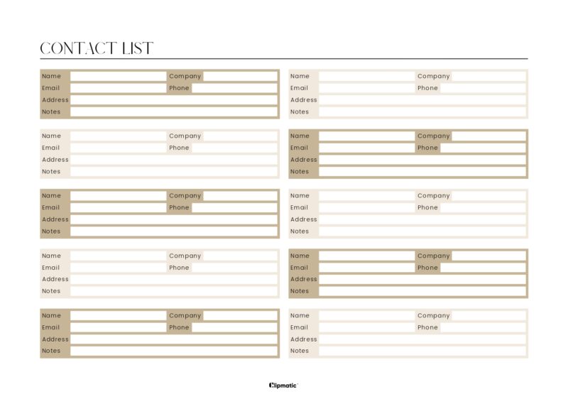 Contact List