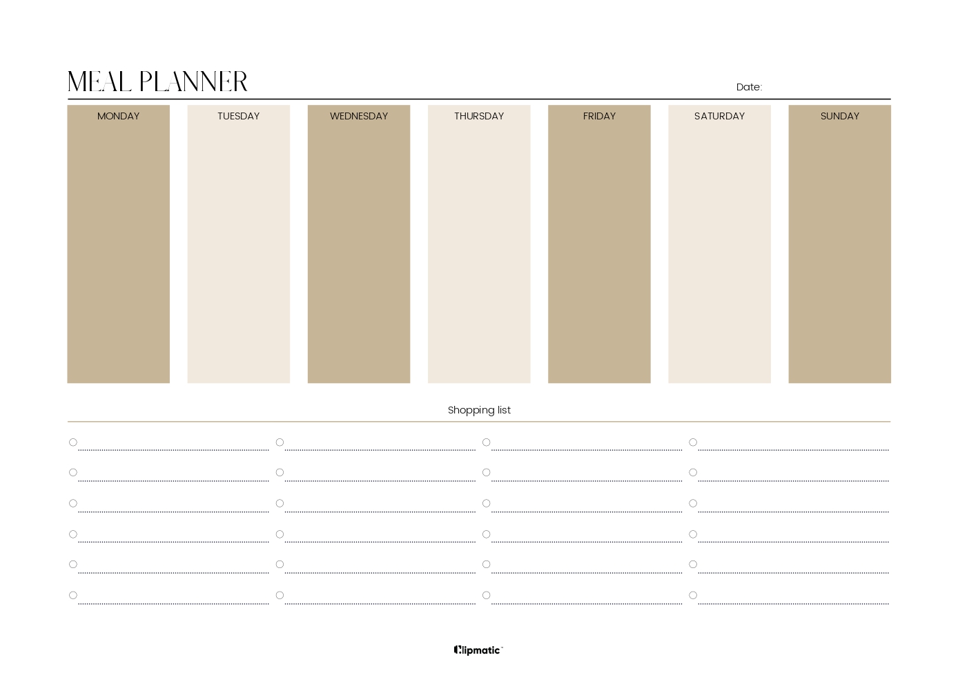 Meal Planner - Clipmatic