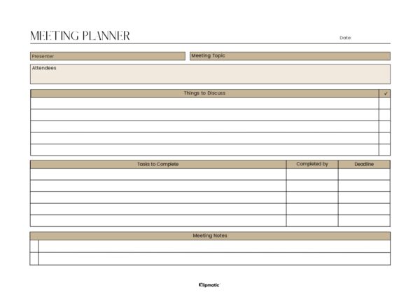 Meeting Planner