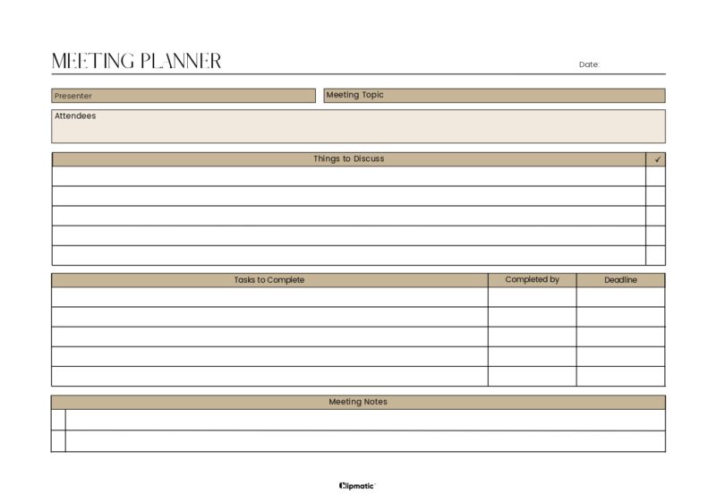 Meeting Planner