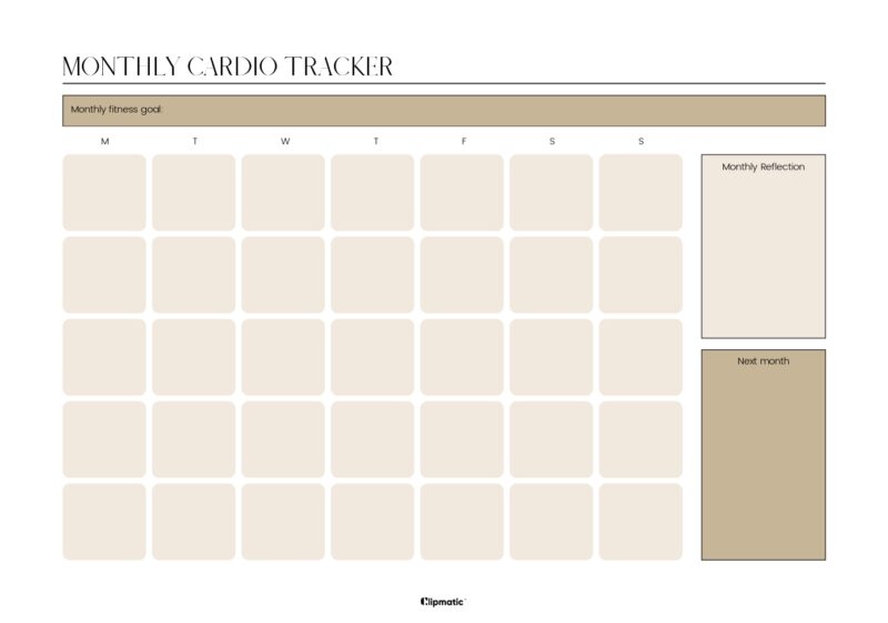 Monthly Cardio Tracker