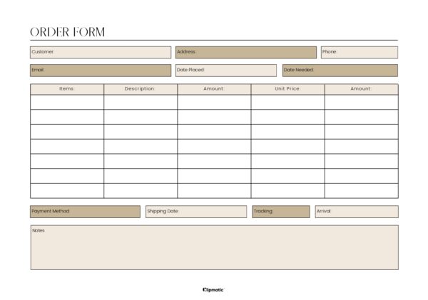 Order Form