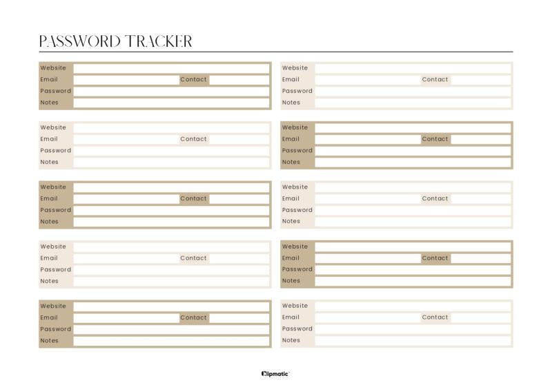 Password Tracker