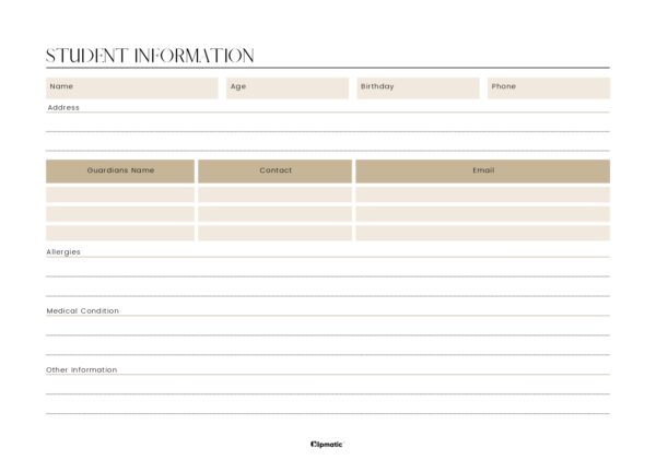 Student Information