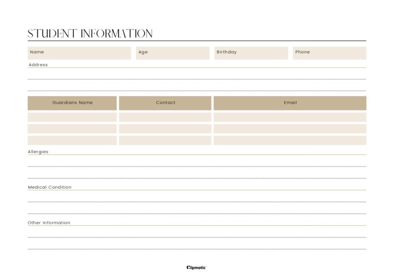 Student Information
