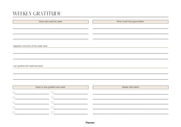 Weekly Gratitude