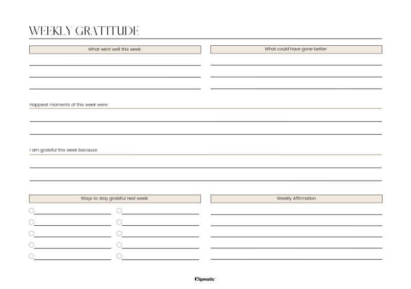 Weekly Gratitude