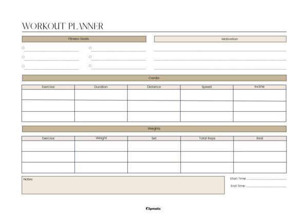 Workout Planner