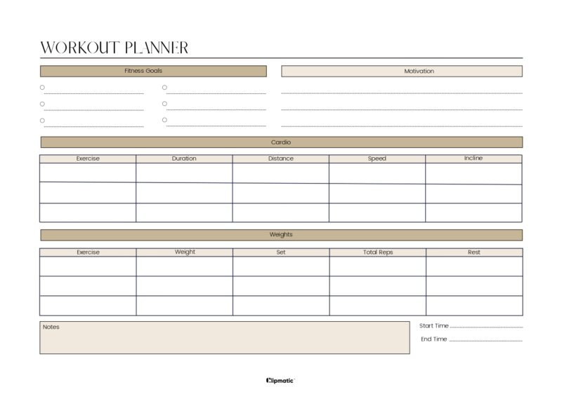 Workout Planner